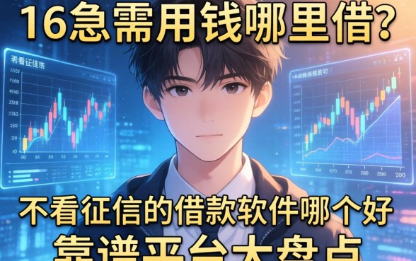 16岁急需用钱哪里借？不看征信的借款软件哪个好？靠谱平台大盘点