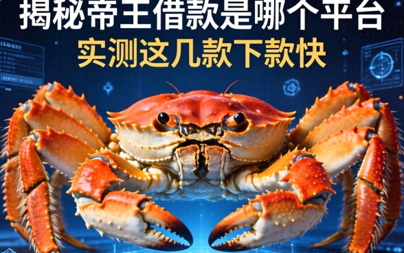 揭秘帝王蟹借款是哪个平台的，实测这几款下款快