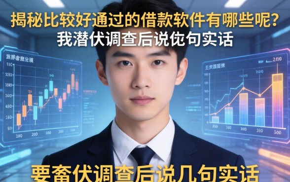 揭秘比较好通过的借款软件有哪些呢？我潜伏调查后说几句实话