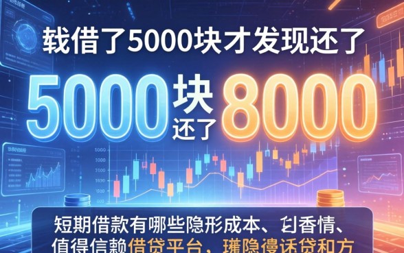 我借了5000块却发现还了8000，短期借款有哪些隐形成本和值得信赖的借贷平台
