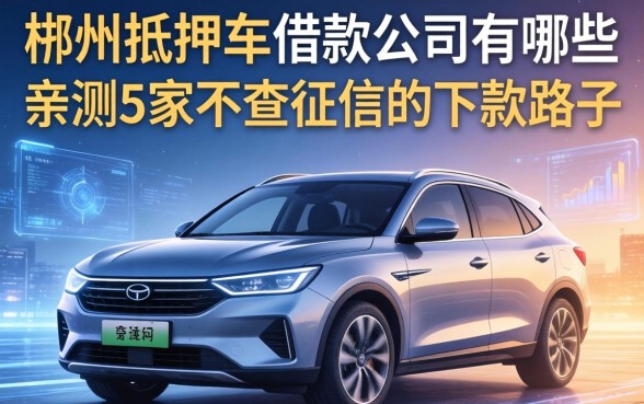 郴州抵押车借款公司有哪些？亲测5家不查征信的下款路子