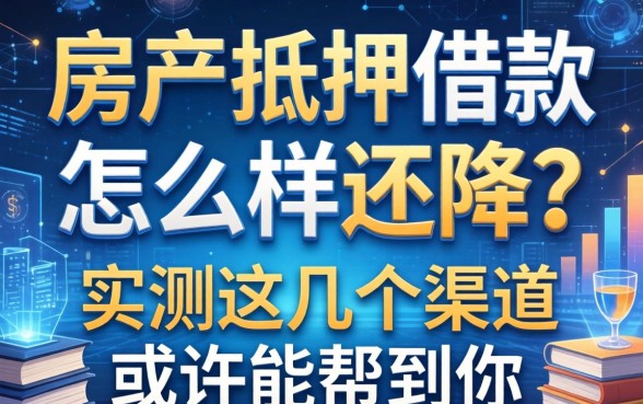 房产抵押借款怎么样还清？实测这几个渠道或许能帮到你