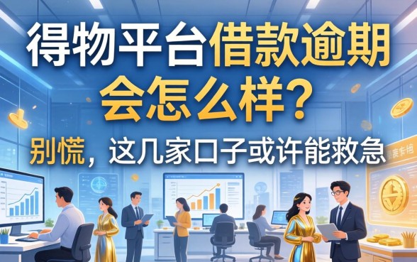 得物平台借款逾期会怎么样？别慌，这几家口子或许能救急
