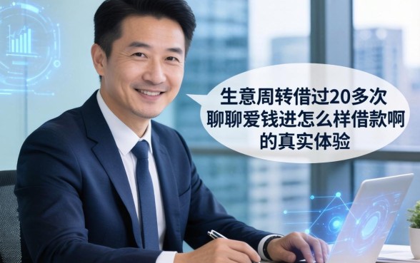 生意周转借过20多次，聊聊爱钱进怎么样借款啊的真实体验