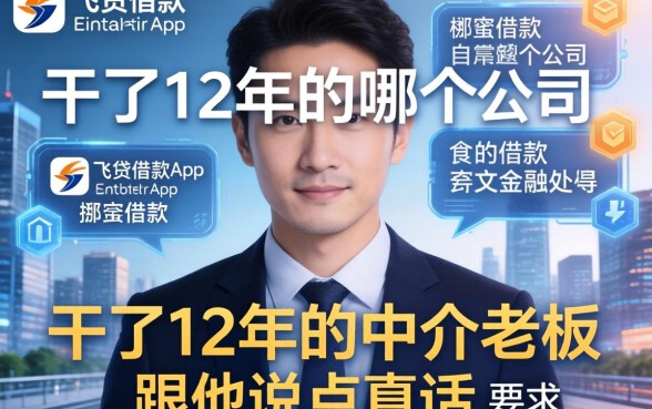 飞贷借款app属于哪个公司吗？干了12年的中介老板跟你说点真话