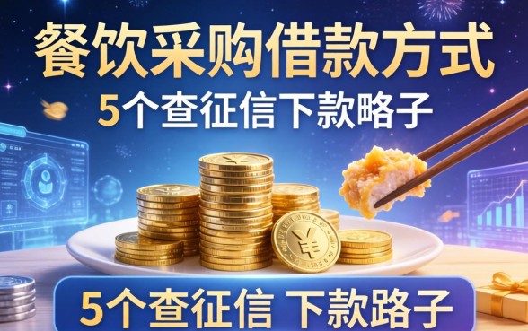 餐饮采购借款方式有哪些？分享5个不查征信的下款路子