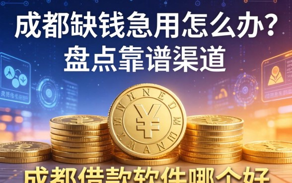 成都缺钱急用怎么办？盘点靠谱渠道，成都借款软件哪个好？