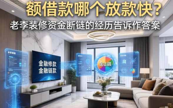 大额借款哪个放款快？老李装修资金断链的经历告诉你答案
