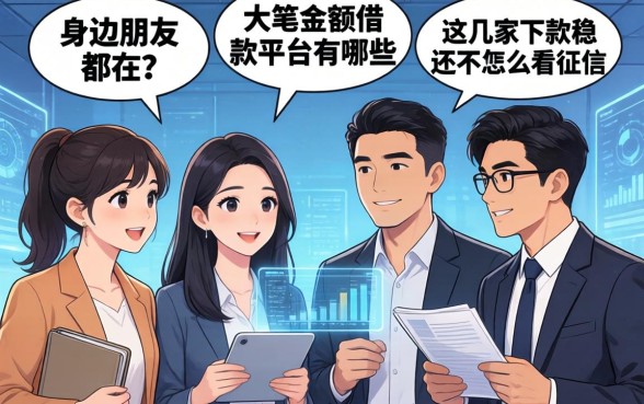 身边朋友都在问大笔金额借款平台有哪些，这几家下款稳还不怎么看征信