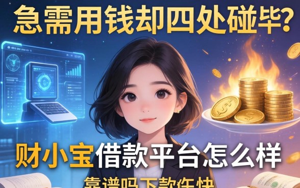 急需用钱却四处碰壁？财小宝借款平台怎么样，靠谱吗？下款快不快？