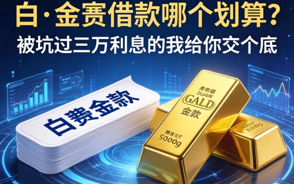 白条金条借款哪个划算？被坑过三万利息的我给你交个底