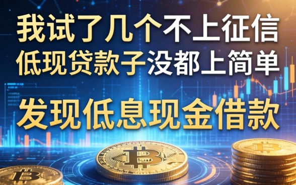 我试了几个不上征信的贷款口子，发现低息现金借款没那么简单