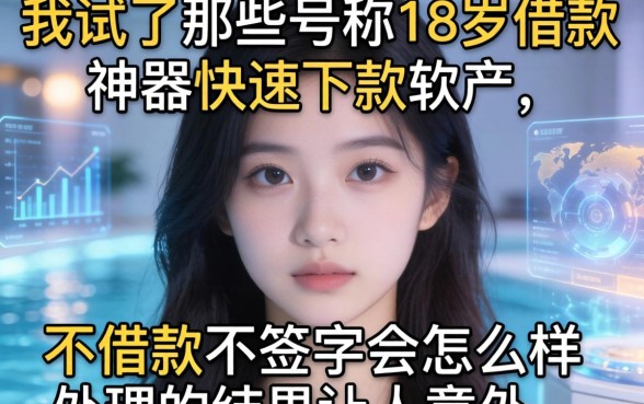 我试了那些号称18岁借款神器快速下款软件，不借款不签字会怎么样处理的结果让人意外