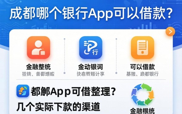 成都哪个银行app可以借款？整理了几个实际下款的渠道