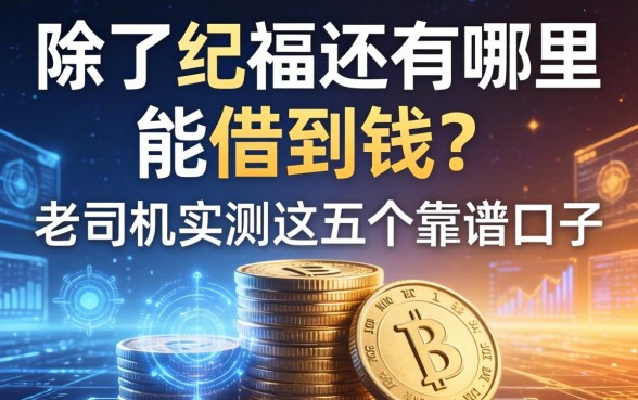 除了纪福还有哪里能借到钱？老司机实测这五个靠谱口子