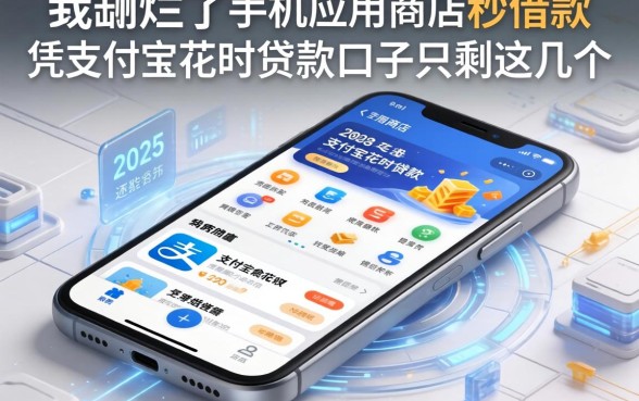 我翻烂了手机应用商店，发现2025年还能秒借款和凭支付宝花呗贷款的口子只剩这几个