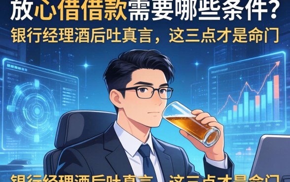 放心借借款需要哪些条件？银行经理酒后吐真言，这三点才是命门