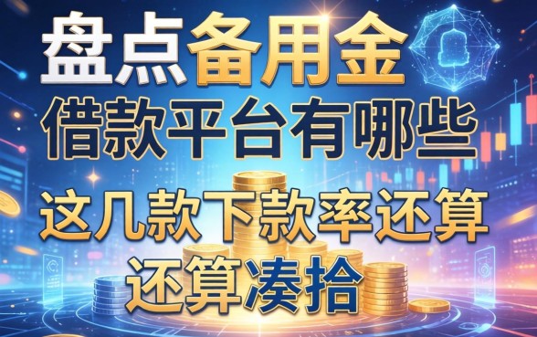 盘点备用金借款平台有哪些，这几款下款率还算凑合