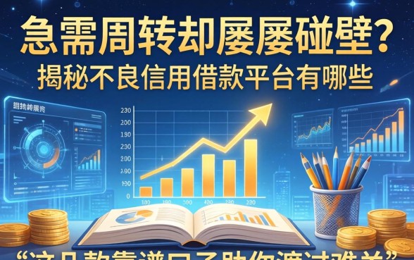 急需周转却屡屡碰壁？揭秘不良信用借款平台有哪些，这几款靠谱口子助你渡过难关