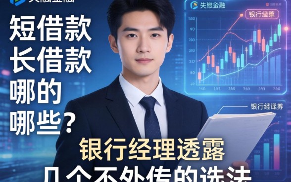 短借款长借款还有哪些？银行经理透露几个不外传的选法