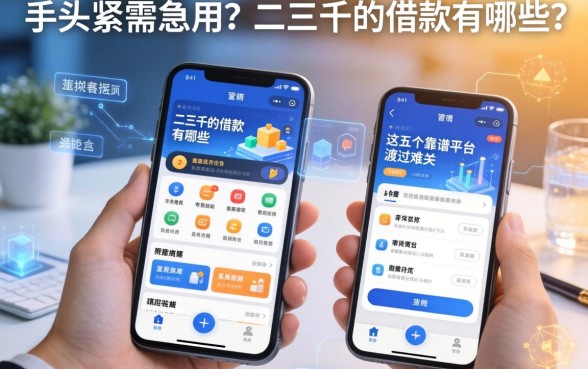 手头紧需急用？二三千的借款有哪些软件？这五个靠谱平台助你渡过难关