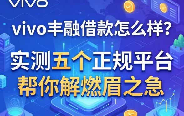 vivo丰融借款怎么样？实测五个正规平台帮你解燃眉之急