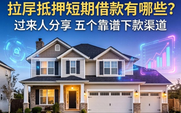 房屋抵押短期借款有哪些？过来人分享五个靠谱下款渠道