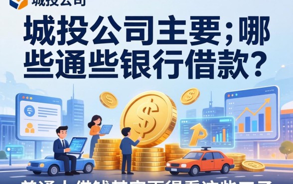 城投公司主要在哪些银行借款？普通人借钱其实更得看这些口子