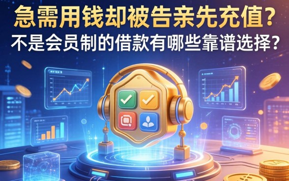 急需用钱却被告知要先充值？不是会员制的借款有哪些靠谱选择？
