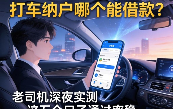 打车软件哪个能借款？老司机深夜实测，这五个口子通过率稳