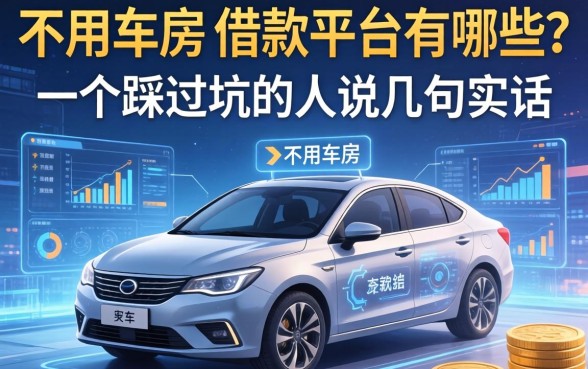 不用车房的借款平台有哪些？一个踩过坑的人说几句实话