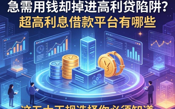 急需用钱却掉进高利贷陷阱？超高利息借款平台有哪些，这五大正规选择你必须知道