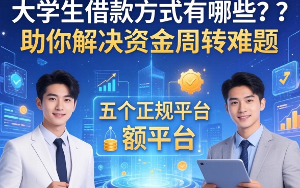 大学生借款方式有哪些？五个正规平台助你解决资金周转难题