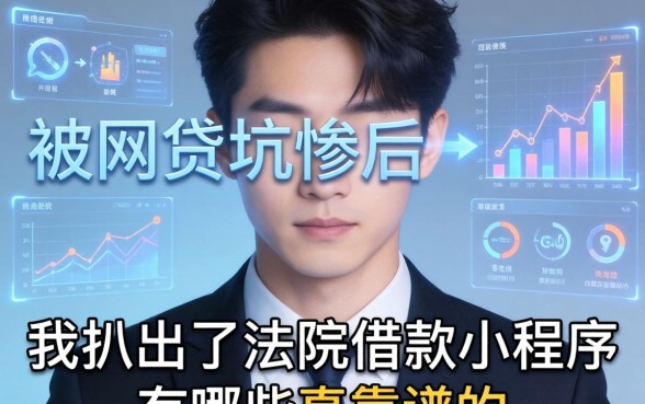 被网贷坑惨后，我扒出了法院借款小程序有哪些真靠谱的