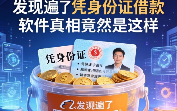 我翻遍了阿里巴巴全家桶，发现凭身份证借款的软件真相竟然是这样