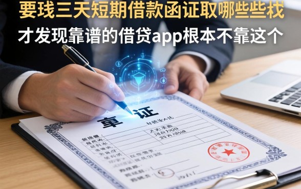 我翻了三天短期借款函证取哪些资料，才发现靠谱的借钱app根本不靠这个