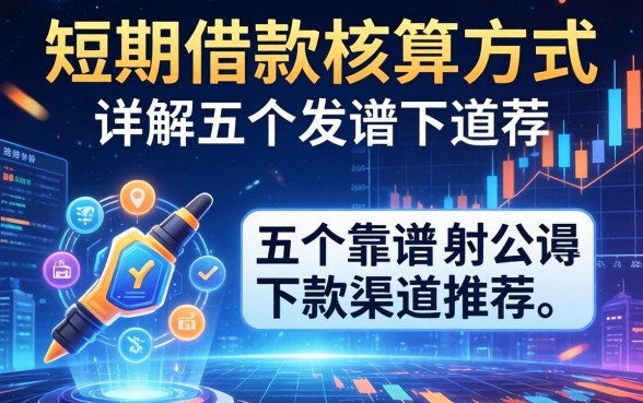 短期借款核算方式详解及五个靠谱下款渠道推荐