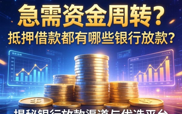 急需资金周转？抵押借款都有哪些银行放款？揭秘银行放款渠道与优选平台