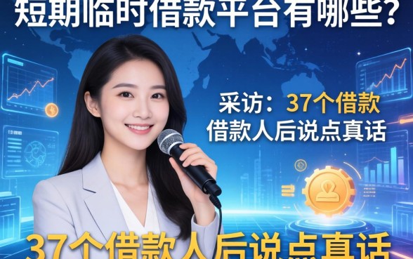 短期临时借款平台有哪些？我采访了37个借款人后说点真话