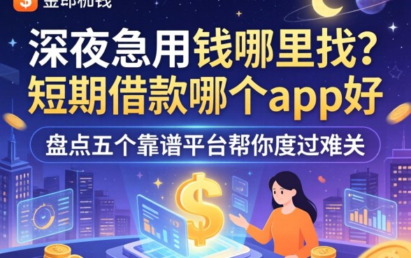 深夜急用钱哪里找？短期借款哪个app好？盘点五个靠谱平台帮你度过难关