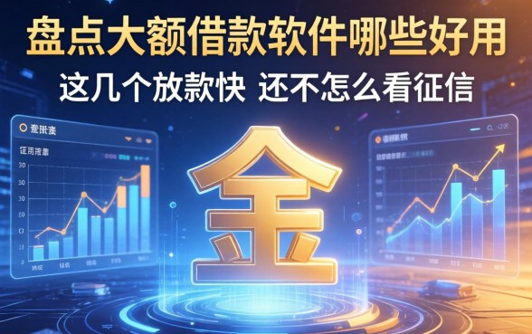 盘点大额借款软件哪些好用，这几个放款快还不怎么看征信
