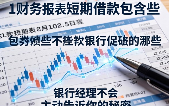 财务报表短期借款包含哪些？银行经理不会主动告诉你的秘密