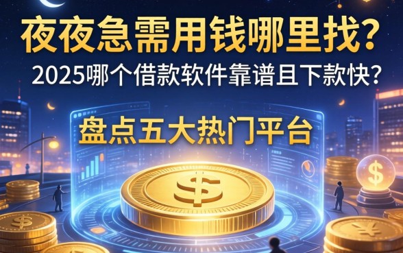 深夜急需用钱哪里找？2025哪个借款软件靠谱且下款快？盘点五大热门平台