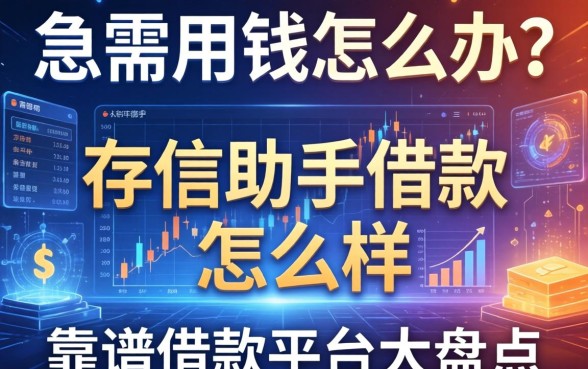 急需用钱怎么办？存信助手借款怎么样？靠谱借款平台大盘点