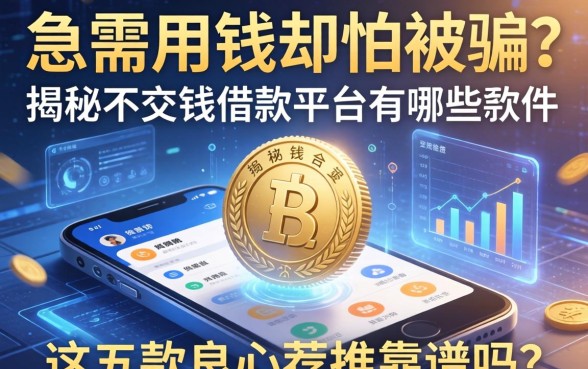 急需用钱却怕被骗？揭秘不交钱借款平台有哪些软件，这五款良心推荐靠谱吗？