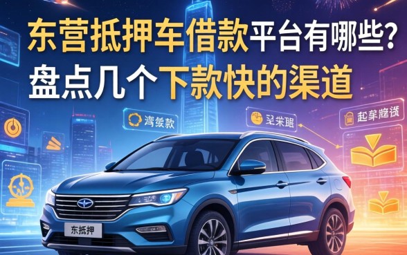 东营抵押车借款平台有哪些？盘点几个下款快的渠道