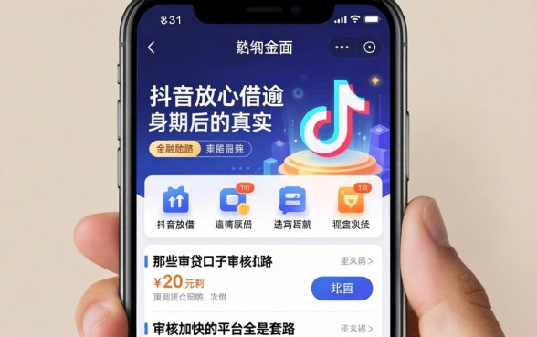 我试了抖音放心借逾期后的真实界面，发现那些审贷口子审核加快的平台全是套路