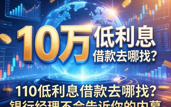 10万低利息借款去哪找？银行经理不会告诉你的内幕