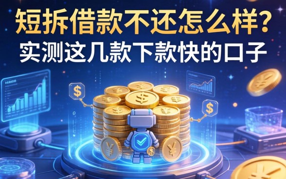 短拆借款不还怎么样？实测这几款下款快的口子