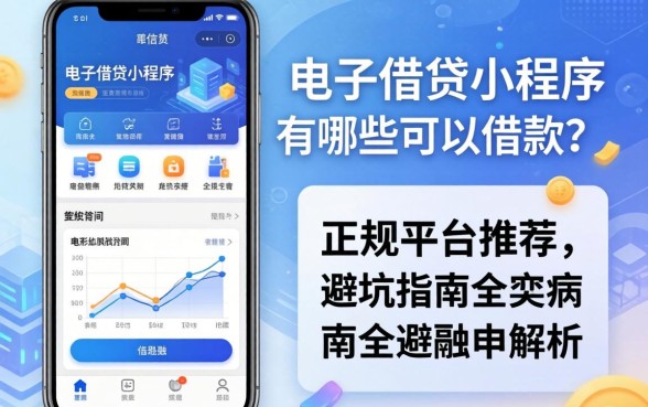 电子借贷小程序有哪些可以借款？正规平台推荐与避坑指南全解析